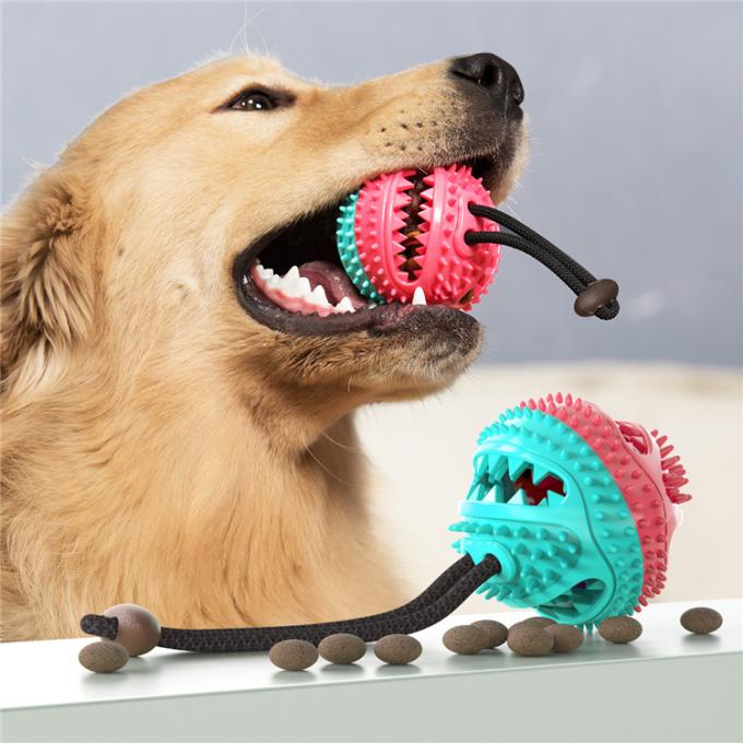 歯ブラシ機能の2021新しい設計耐久マニュアルの屋外および屋内相互ペット小犬の食糧送り装置の球