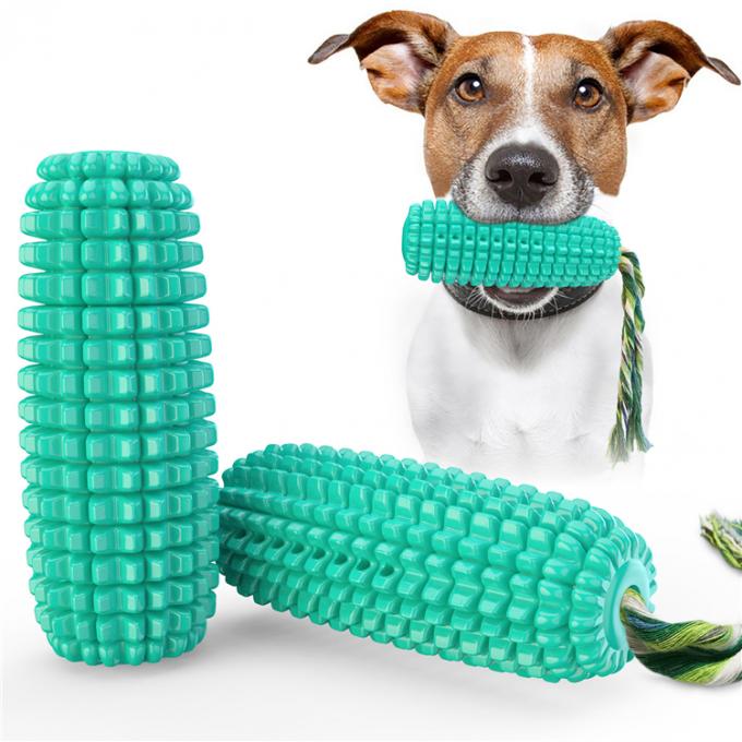 健全なTpr物質的な犬の耐久財ロープの相互おもちゃが付いている飼い犬の歯ブラシの咀嚼のおもちゃの子犬の咀嚼のトウモロコシのおもちゃ