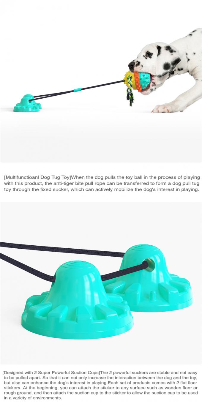 専門の注文ペットは多色刷りの補強された吸盤ロープの球のおもちゃを供給する