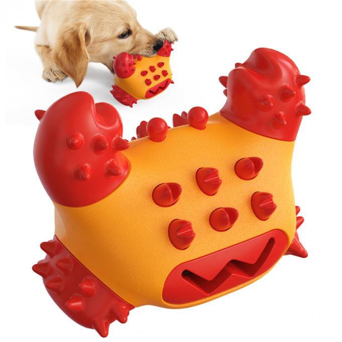 ペット楽しみ犬のおもちゃをかみ砕く多機能のTprの保護モルのクリーニングの歯ブラシのモルのかみ傷の音