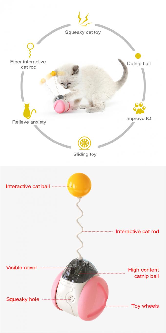 新しい電気自動回転タンブラー猫のおもちゃの相互イヌハッカ猫の訓練のおもちゃ